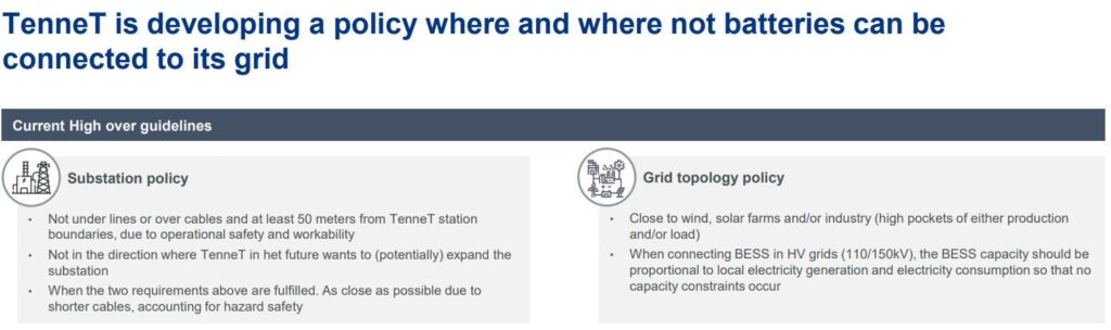 Polityka Tennet w zakresie przyłączana magazynów energii
