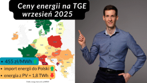Ceny prądu w Europie 2025 mapa EUR/MWh