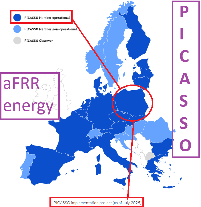 Polska dołącza do PICASSO aFRR 2025