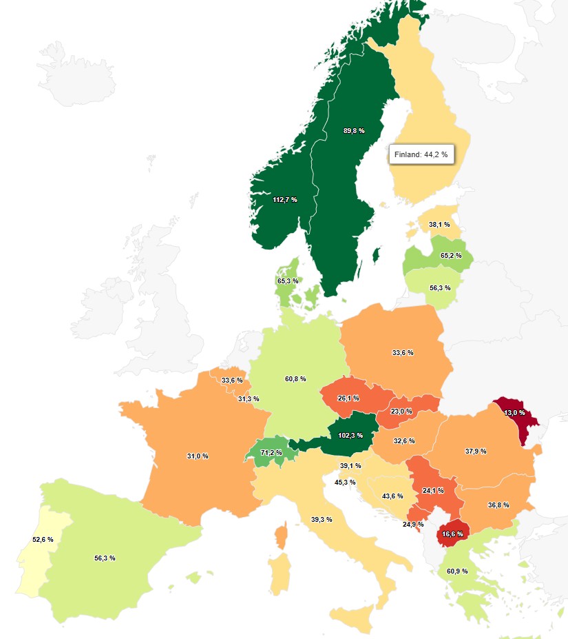 ceny energii w Europie mapa 2025.08 i generacja OZE w zapotrzebowaniu