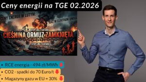 Cieśnina Ormuz zamknięta ceny energii elektrycznej 2026 TGE